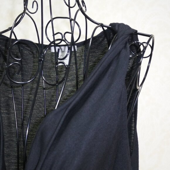 H&M Vintage Black Sleeveless Twist Shoulder Accent - Picture 4 of 14